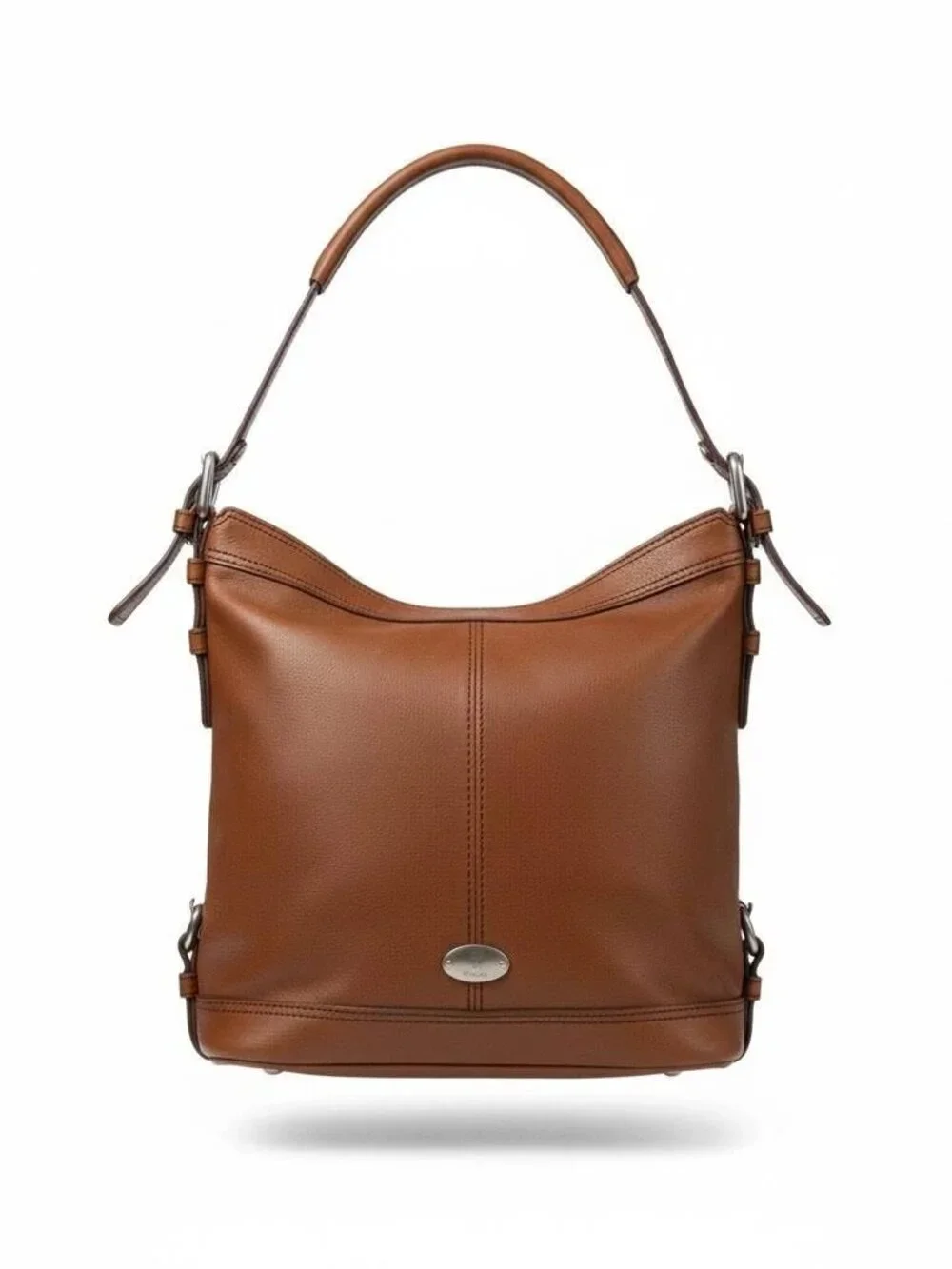 Fossil Maddox Leather Bucket Hobo Bag